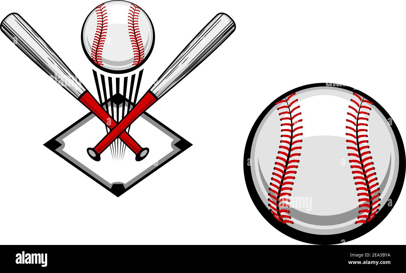 Baseball Embleme für Sport Design oder Maskottchen eingestellt Stock Vektor
