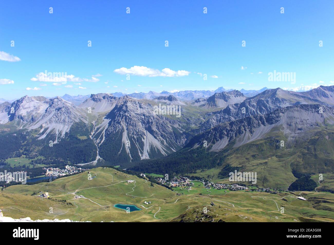 Blick auf die Alpen bei Arosa Stockfoto