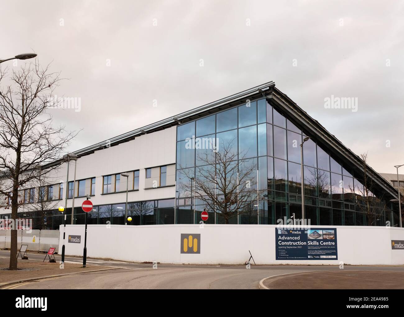 Februar 2021 - Neues Kompetenzzentrum für Bauwesen in Hengrove Bristol, Eröffnung im September 2021 Stockfoto