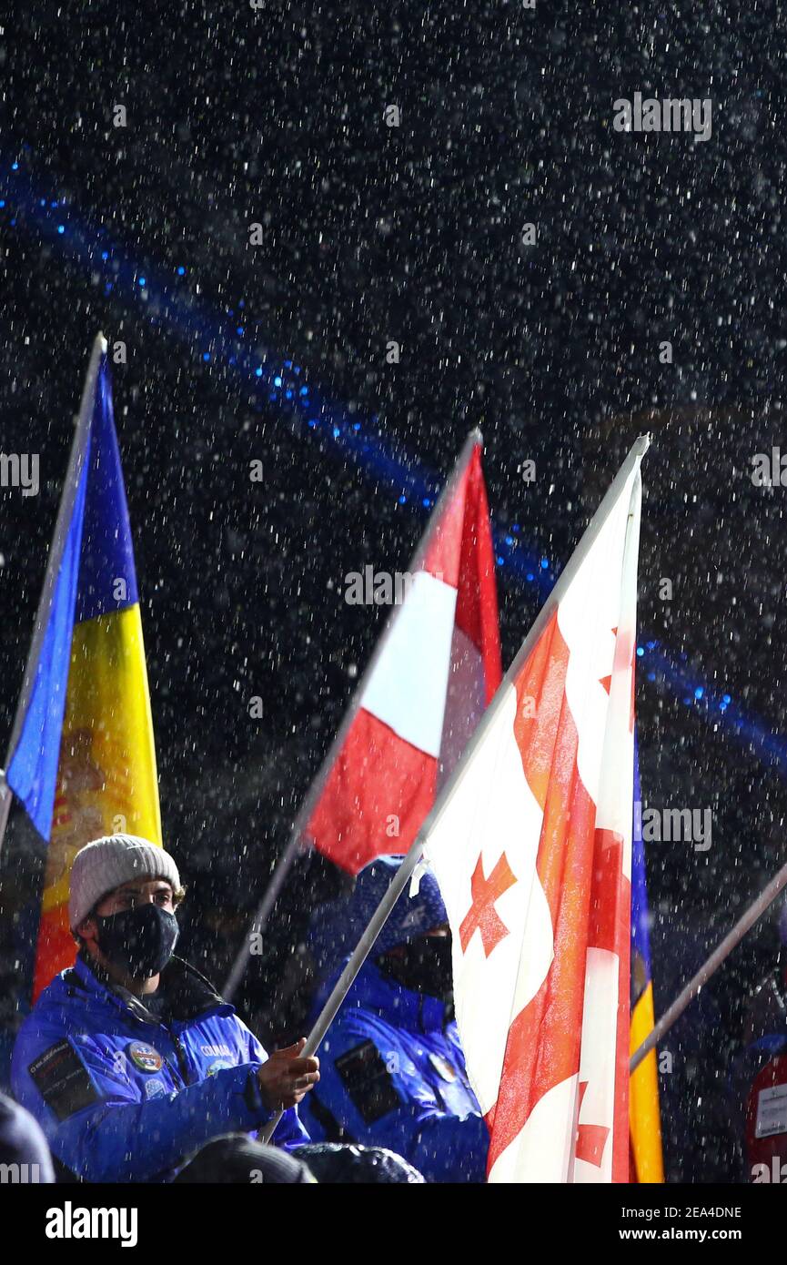 SKIFAHREN - FIS ALPINE WELTMEISTERSCHAFTEN CORTINA 2021, Eröffnungsfeier Cortina D'Ampezzo, Venetien, Italien 2021-02-07 - Sonntag / lm Stockfoto