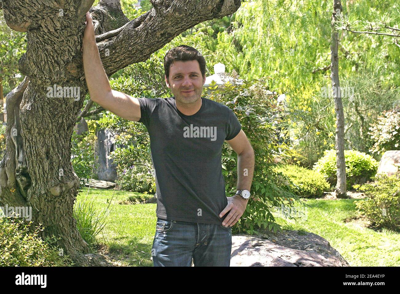 Der französische Schauspieler Philippe Lellouche posiert während des Monte-Carlo Television Festival 45th in Monaco am 27. Juni 2005. Foto von Gerald Holubowicz/ABACA. Stockfoto