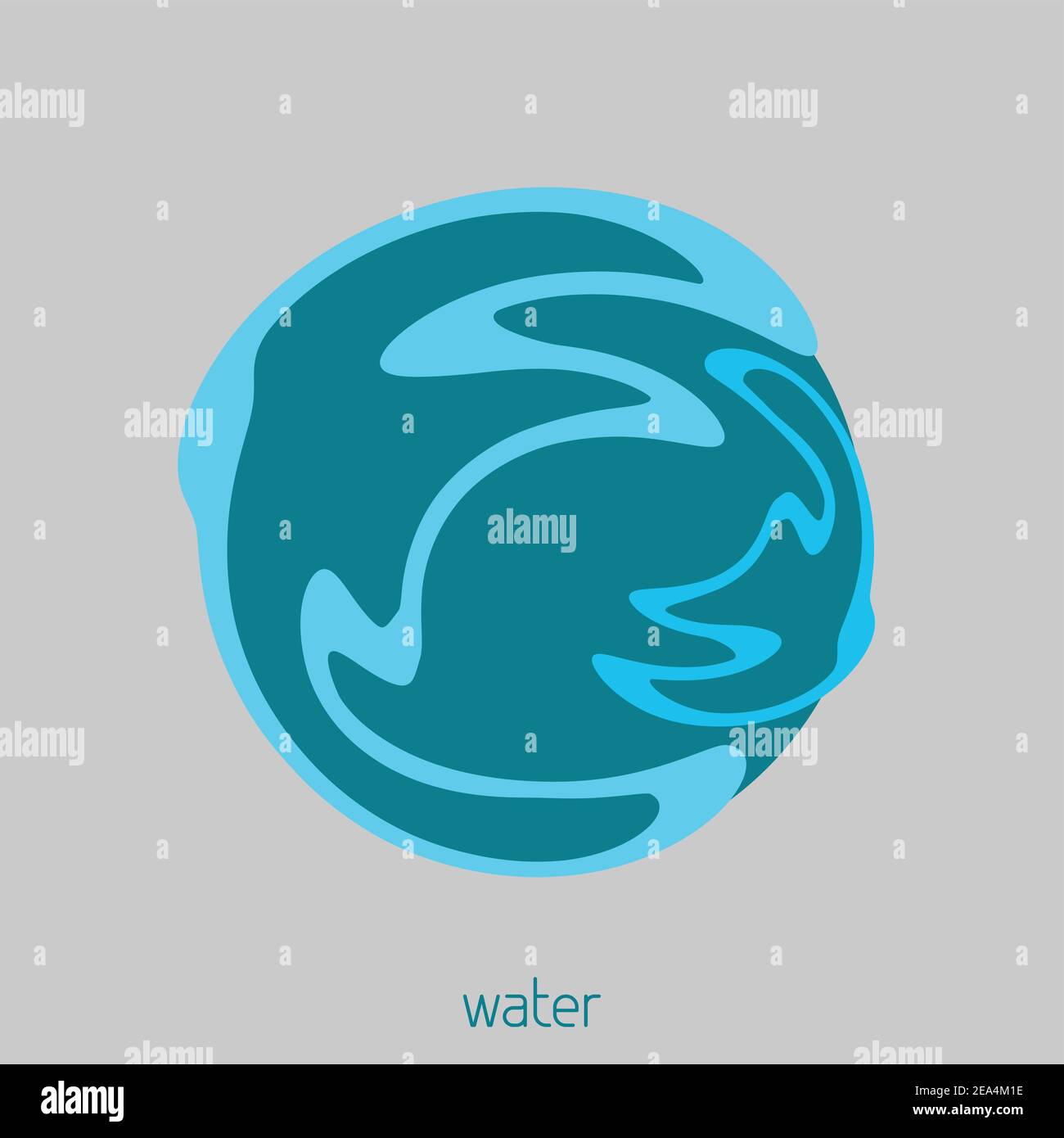 Vorlage eines einfachen Logos für alles, was mit klarem oder tiefgründigen artesischen Wasser verbunden ist. Vektor Stock Vektor