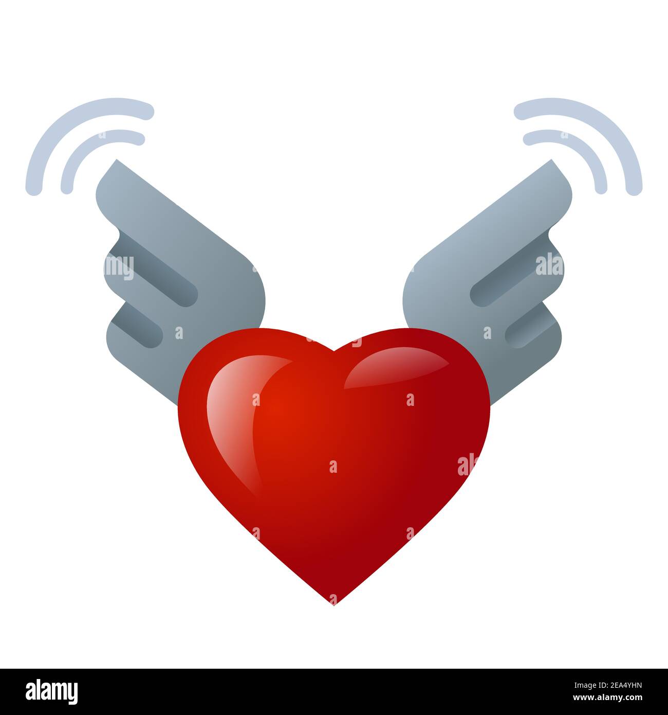 Illustration des liebevollen Herzens Ikone und Zeichen Stock Vektor