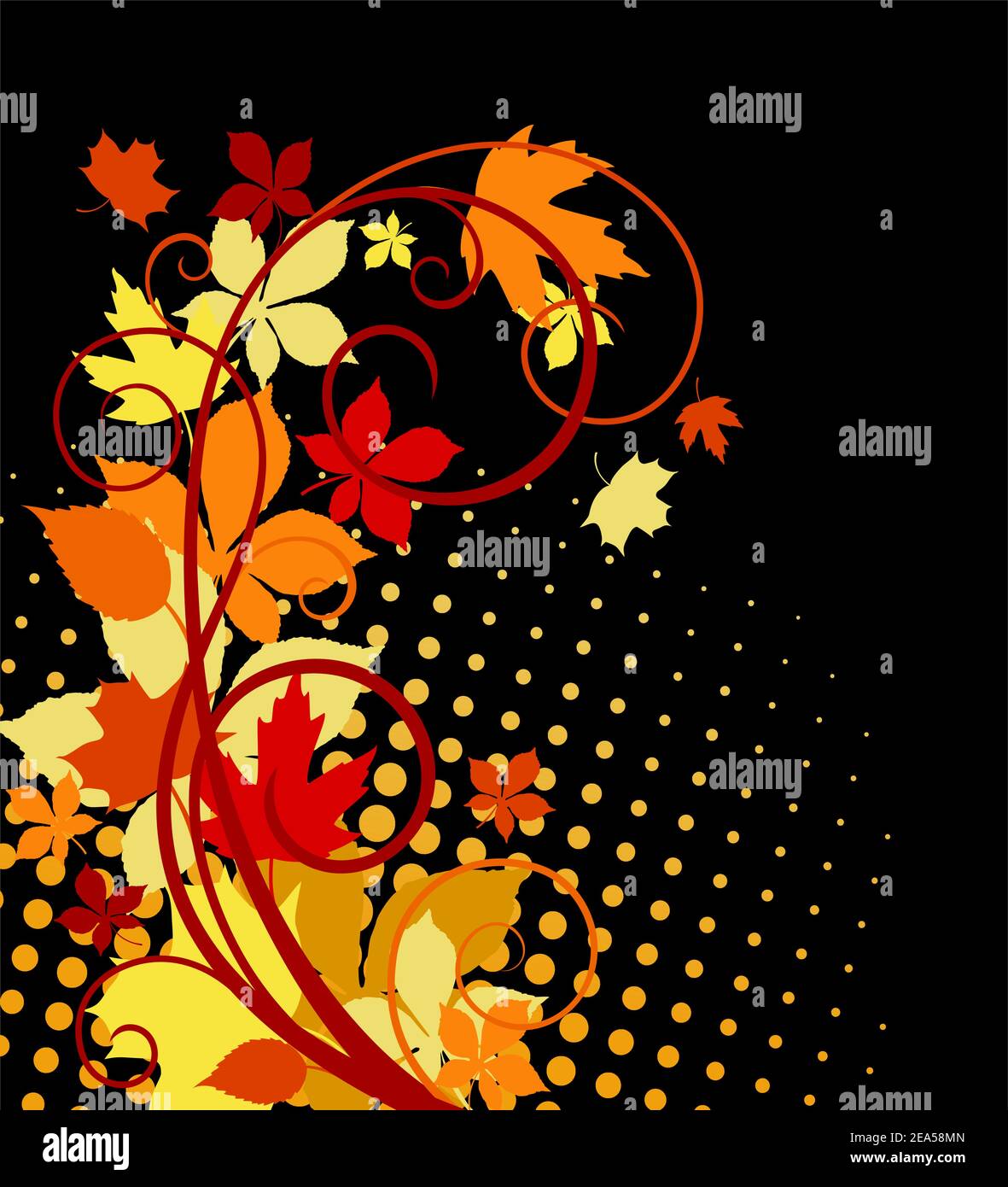 Herbstliche Blätter Hintergrund mit hellen Farben für saisonale Design Stock Vektor Herbstliche Blätter Hintergrund mit hellen Farben für saisonale Design Stock Vektor