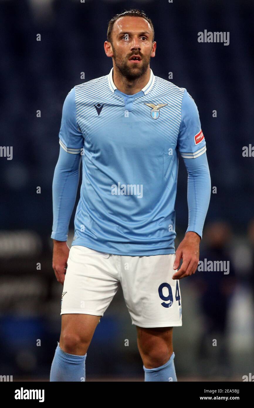 2/7/2021 - ROM, Italien. Februar 2021, 07th. MAURIQI in Aktion während der italienischen Serie A Liga 2021 Fußballspiel zwischen SS LAZIO gegen CAGLIARI, im Olympiastadion in Rom (Foto von IPA/Sipa USA) Kredit: SIPA USA/Alamy Live News Stockfoto