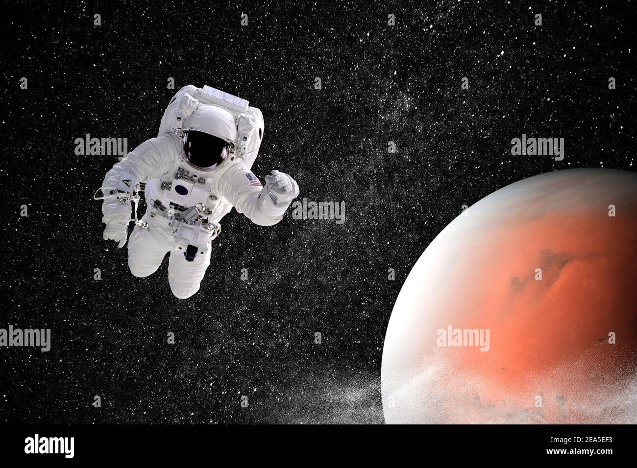 Eroberung des mars, des neuen Weltraumrennens Stockfoto