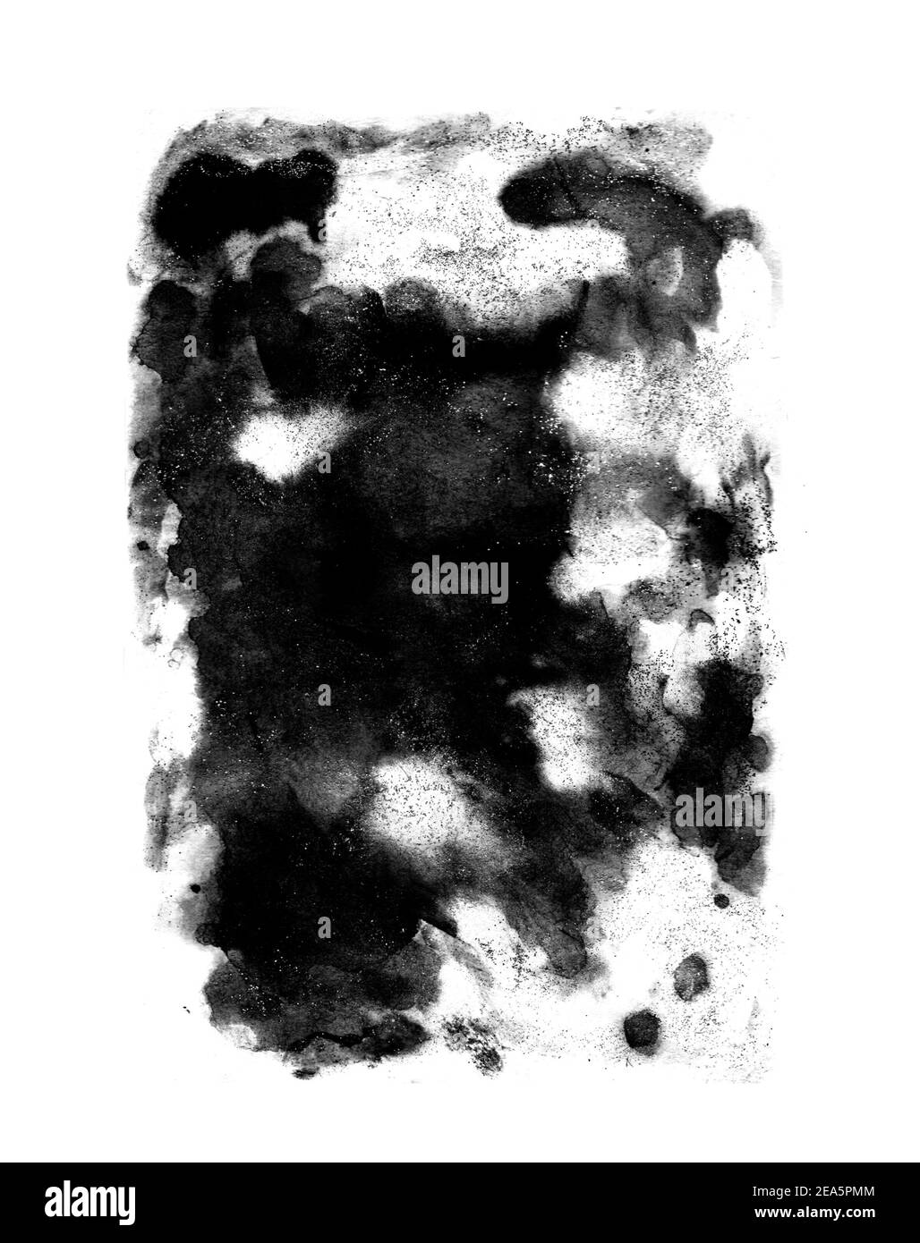 Abstrakte schwarze Aquarell Grunge Textur Stockfoto