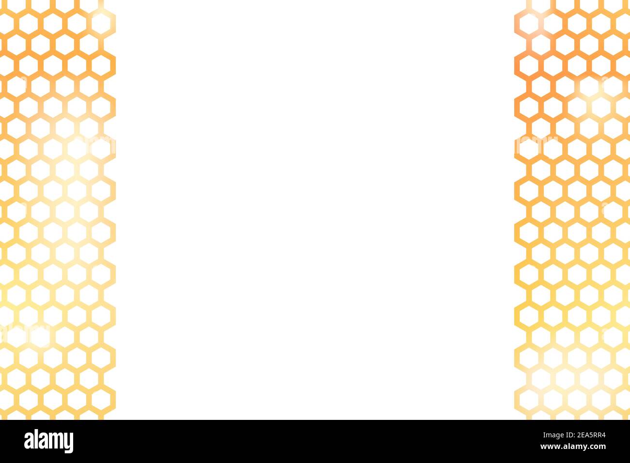 Goldener Hintergrund mit Wabenformen. Vektorgrafik. Muster mit Glitzereffekt. Schablonentextur für Einladung, Poster, Karte, Banner Stock Vektor