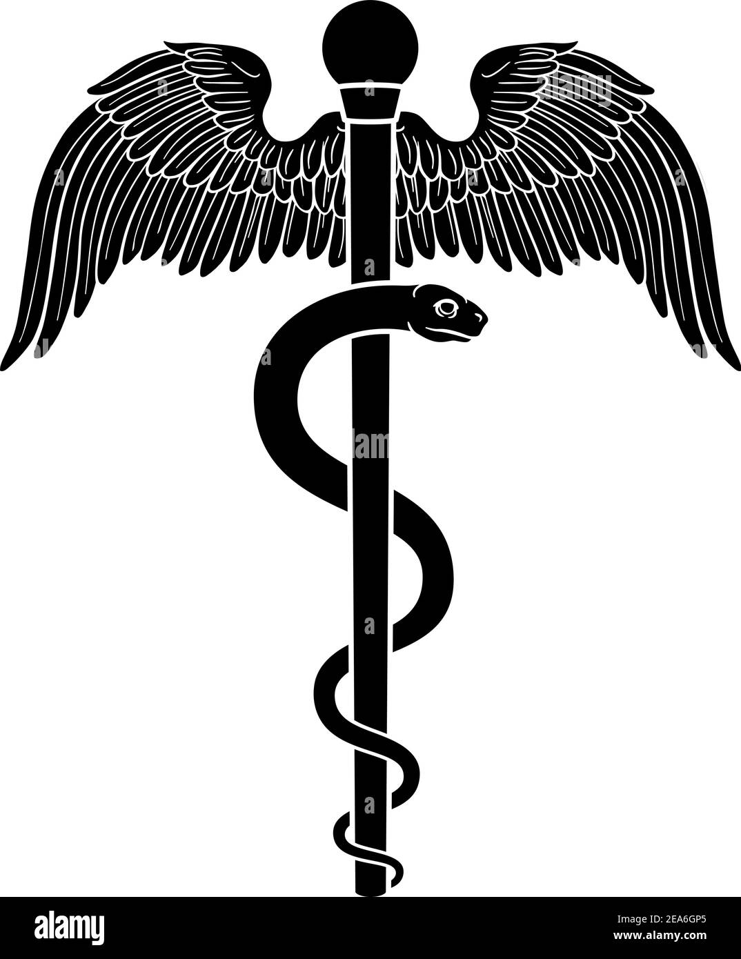 Rod von Asclepius Aesculapius medizinische Symbol Stock Vektor