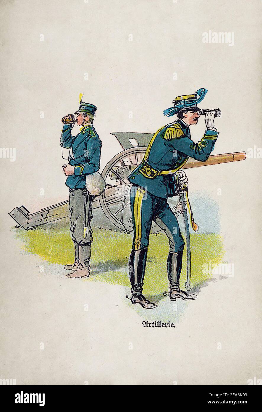 Königliche italienische Armee vor dem Ersten Weltkrieg Artillerie. 1910s Stockfoto