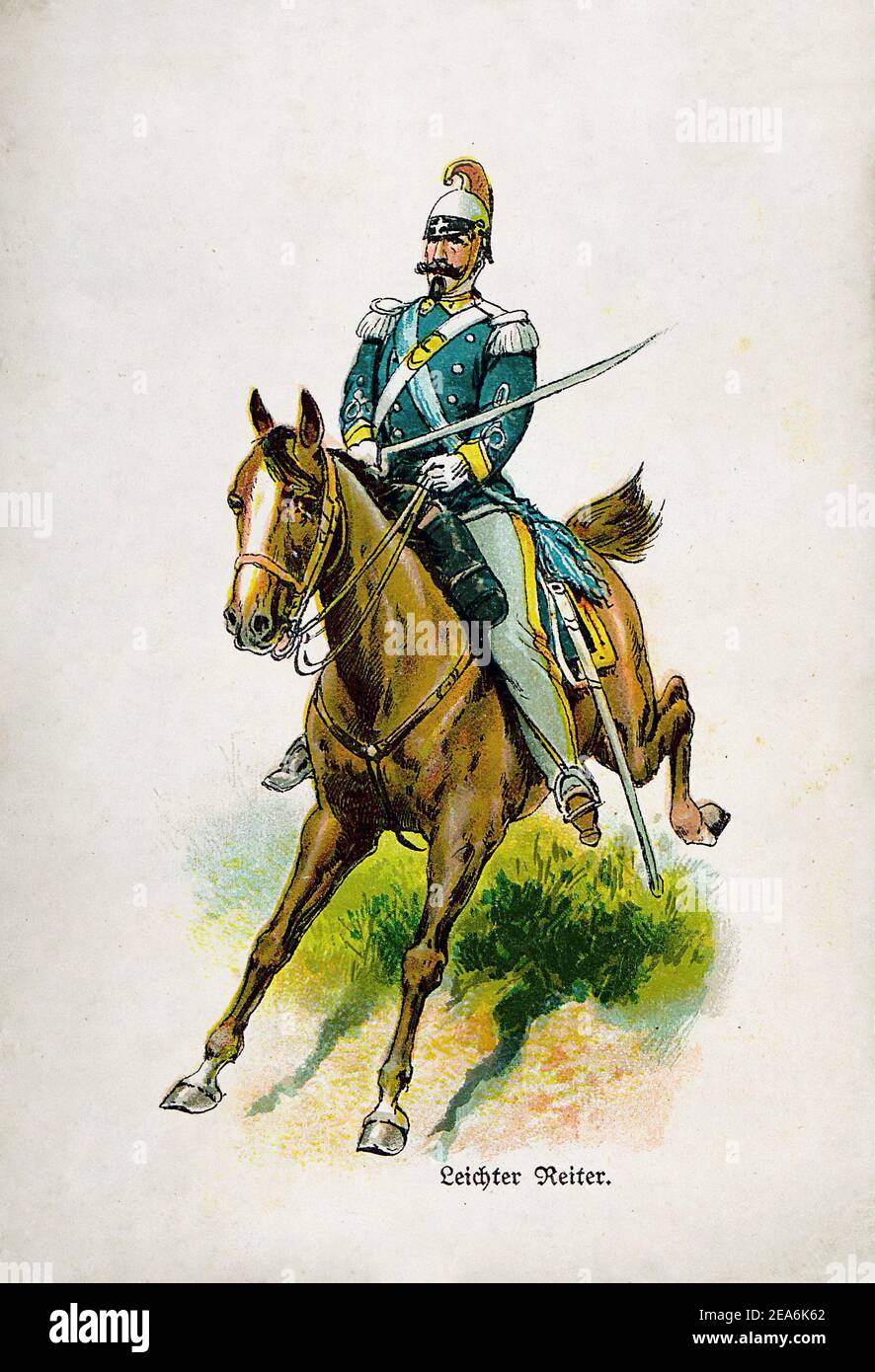 Königliche italienische Armee vor dem Ersten Weltkrieg.Leichte Kavallerie (Offizier). 1910s Stockfoto