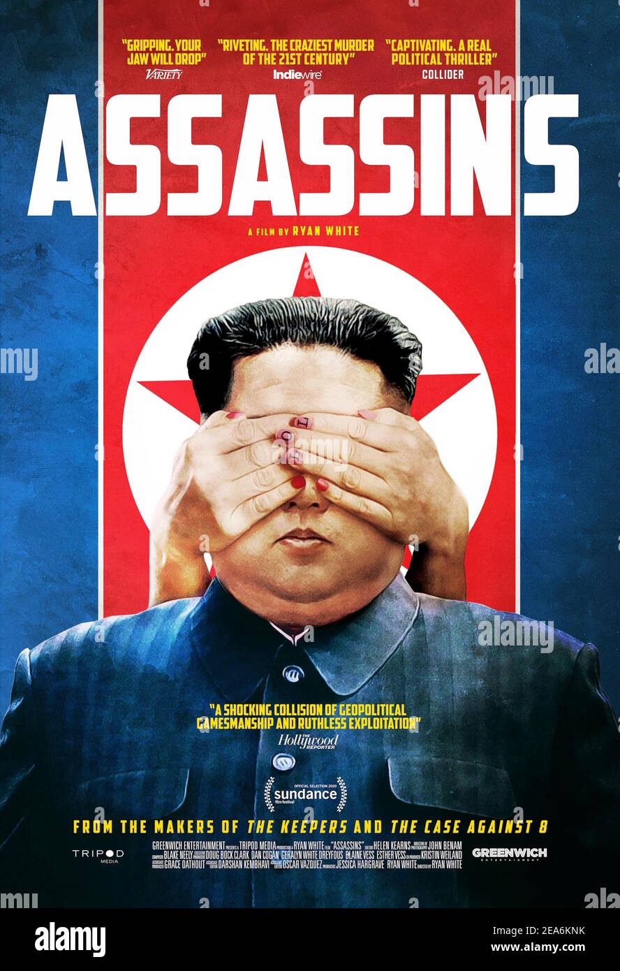 Assassins (2020) unter der Regie von Ryan White mit Siti Aisyah, Hadi Azmi und Anna Fifield. Dokumentarfilm über die beiden Frauen, die wegen Mordes an Kim Jong-uns Halbbruder Kim Jong-nam verurteilt wurden. Stockfoto