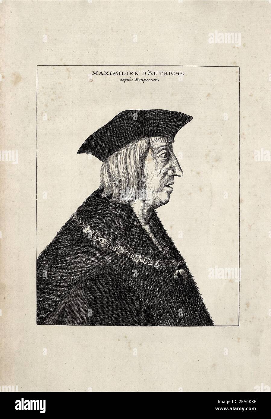 Maximilian I (1459-1519) König von Deutschland (Roman König) vom 16. Februar 1486, Kaiser des Heiligen Römischen Reiches ab Februar 4, 1508, Erzherzog von Österreich vom Aug. Stockfoto