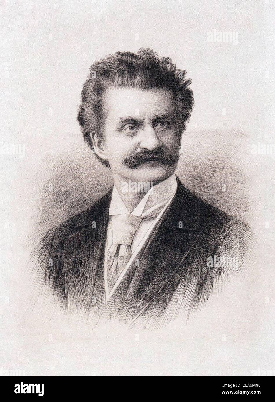 Johann Strauss II (1825-1899), auch als Johann Strauss jr., der Jüngere, der Sohn, der Sohn von Johann Strauss I, war ein österreichischer Komponist von Licht mu bekannt Stockfoto