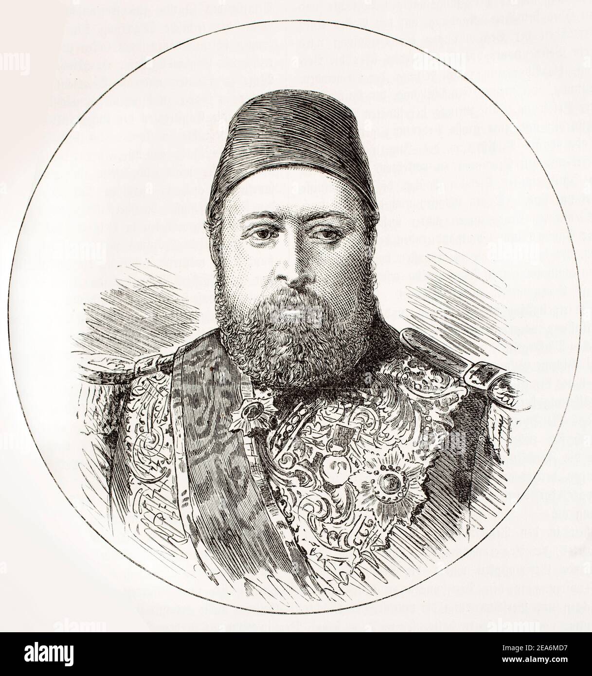 Mekhmed Redif - Pascha (1836-1907) der Offizier und der offiziellen im Osmanischen Reich. War der Kommandant der ersten Armee und der Commander-in-chief von Th Stockfoto