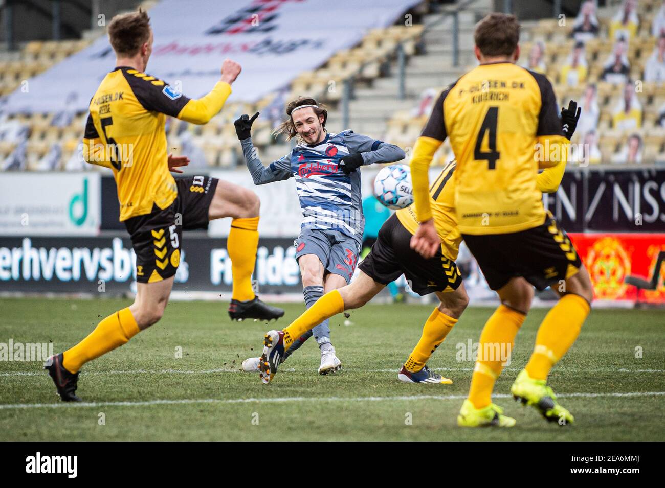 Horsens, Dänemark. Februar 2021, 07th. Rasmus Falk (33) vom FC Kopenhagen beim Superliga-Spiel 3F zwischen AC Horsens und FC Kopenhagen in der Casa Arena in Horsens. (Foto Kredit: Gonzales Foto/Alamy Live News Stockfoto