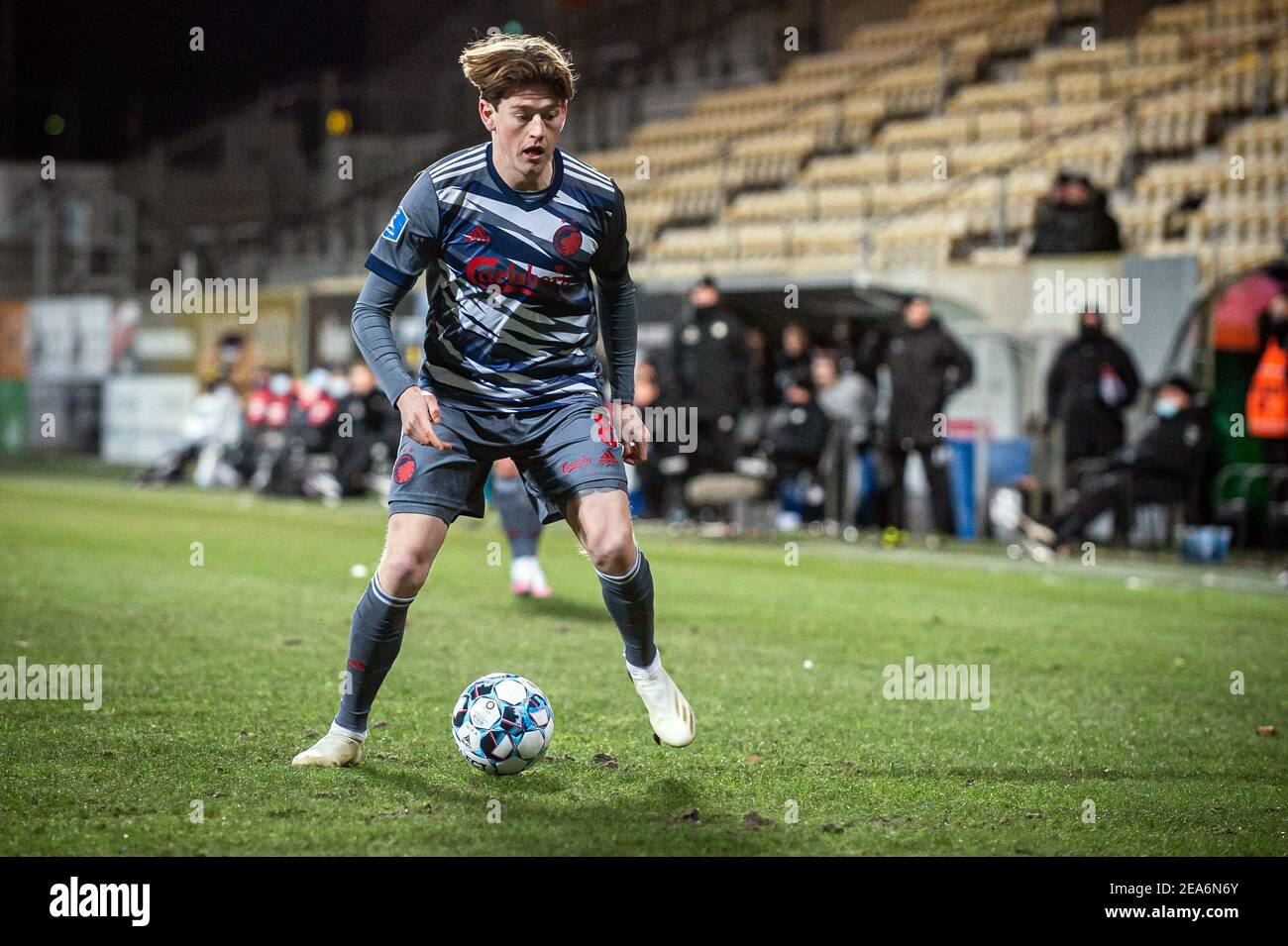 Horsens, Dänemark. Februar 2021, 07th. Nicolaj Thomsen (8) vom FC Kopenhagen beim Superliga-Spiel 3F zwischen AC Horsens und FC Kopenhagen in der Casa Arena in Horsens. (Foto Kredit: Gonzales Foto/Alamy Live News Stockfoto