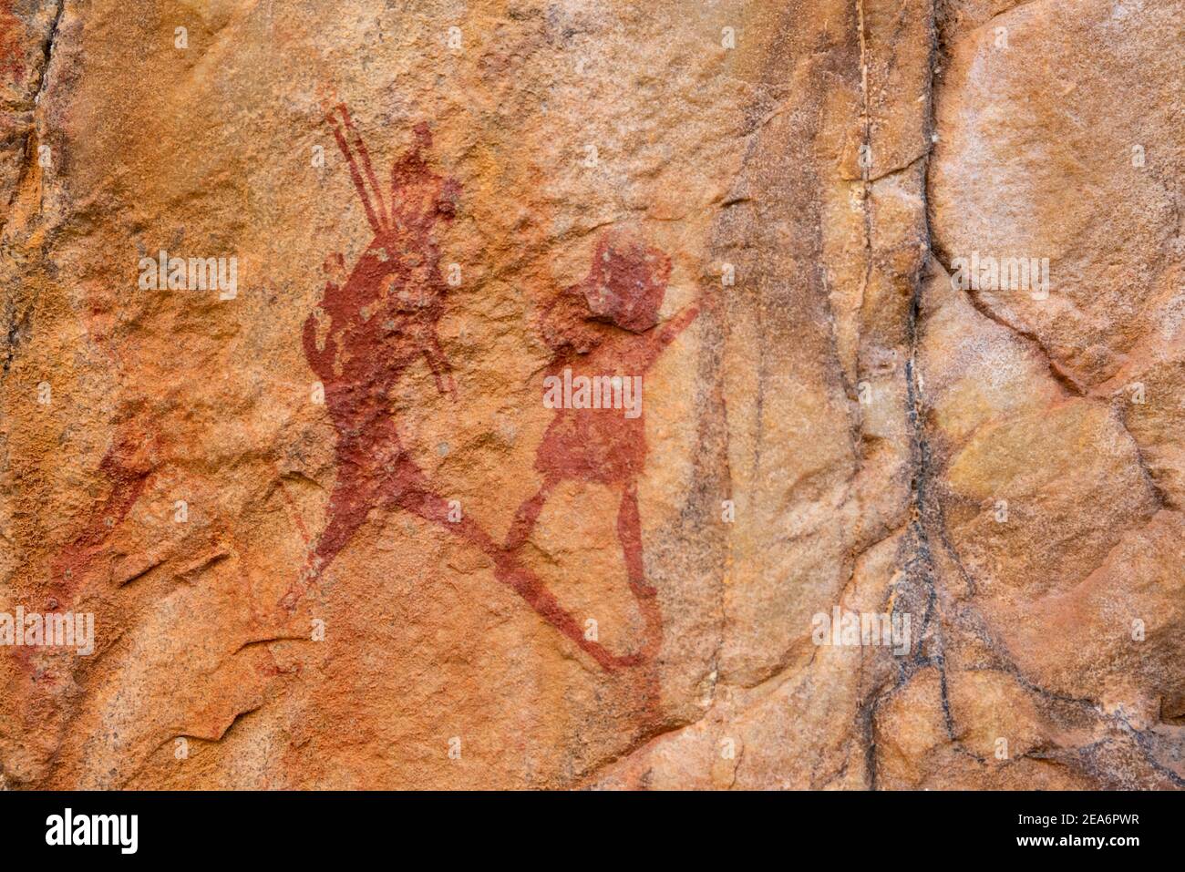 San Rock Art, Cedar Falls, Baviaanskloof, Südafrika Stockfoto