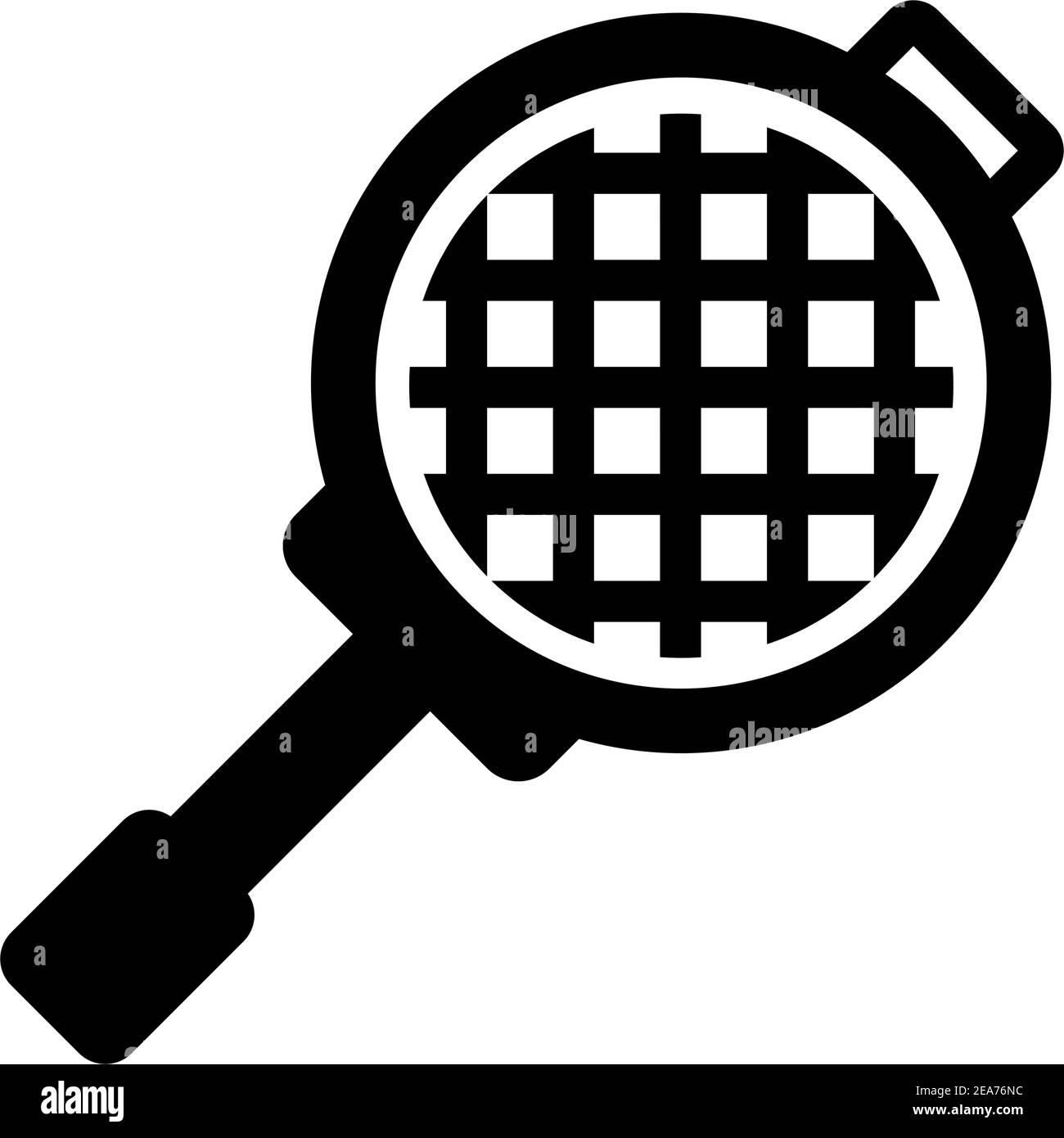 Waffeleisen-Symbol. Belgisches einfaches Waffel-Eisen Vektor-Symbol für Web-Design auf weißem Hintergrund Stock Vektor