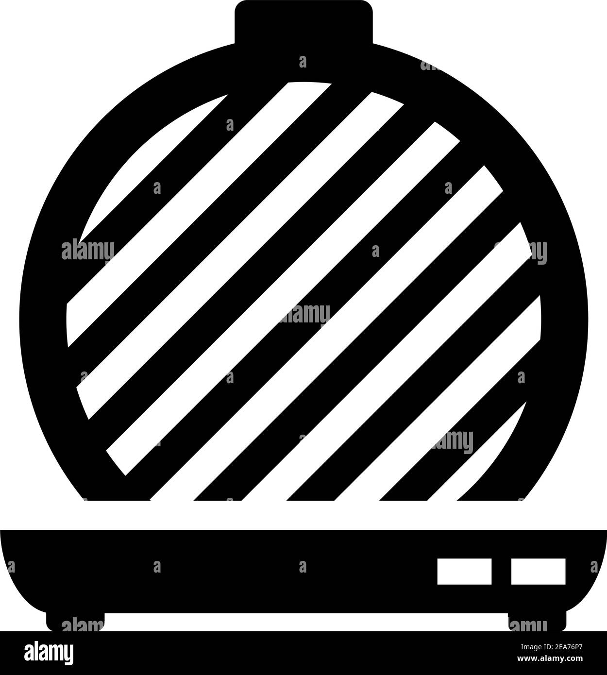Waffeleisen-Symbol. Belgisches einfaches Waffel-Eisen Vektor-Symbol für Web-Design auf weißem Hintergrund Stock Vektor
