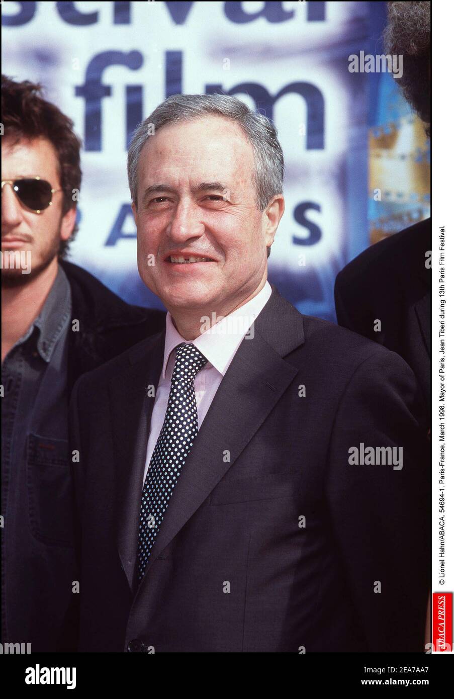 © Lionel Hahn/ABACA. 54694-1. Paris-Frankreich, März 1998. Jean Tiberi, Bürgermeister von Paris, während des Pariser Filmfestivals 13th. Stockfoto