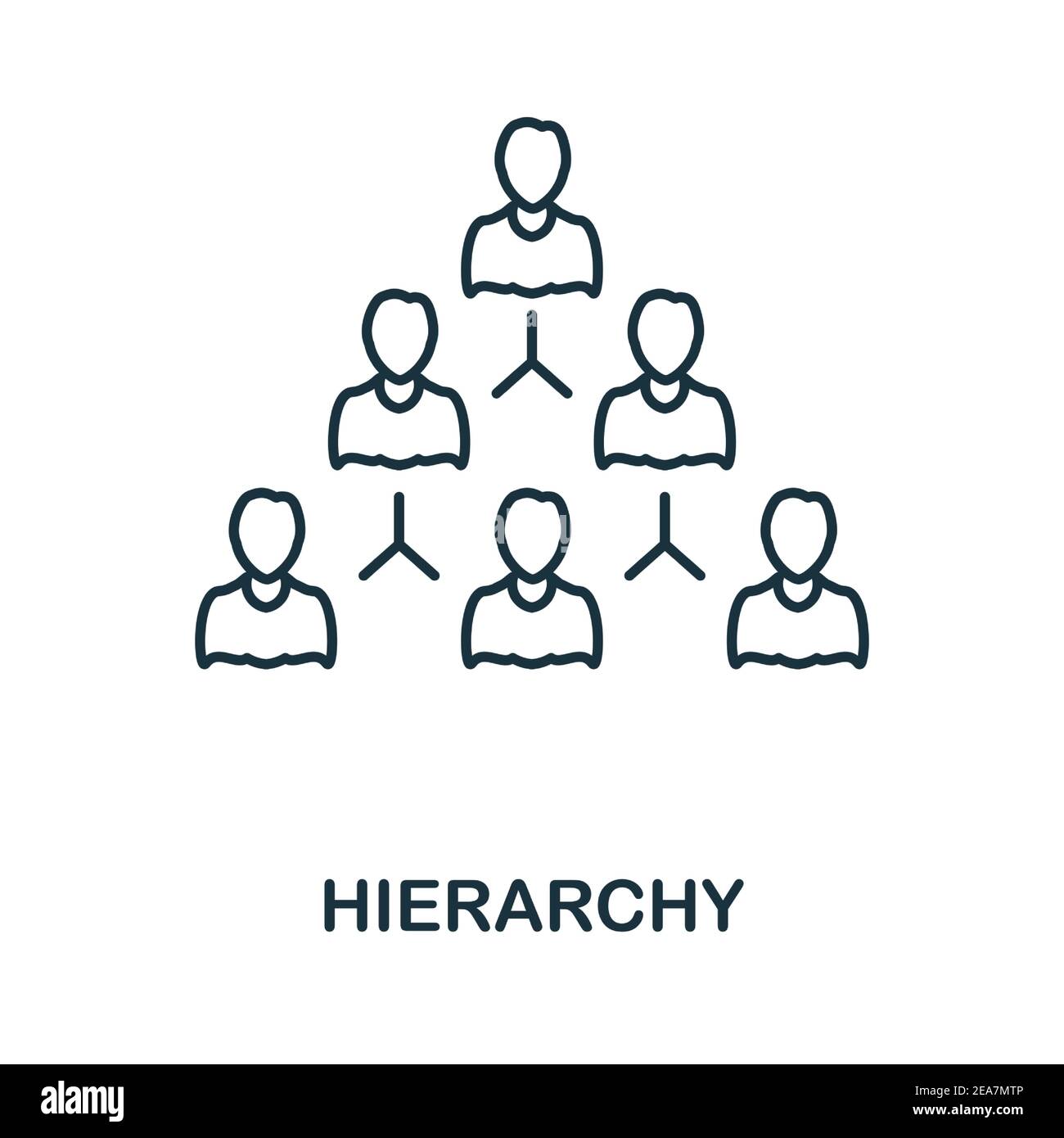 Hierarchiesymbol. Einfaches Element aus der Business Intelligence-Sammlung. Creative Hierarchy Symbol für Web-Design, Vorlagen, Infografiken und mehr Stock Vektor