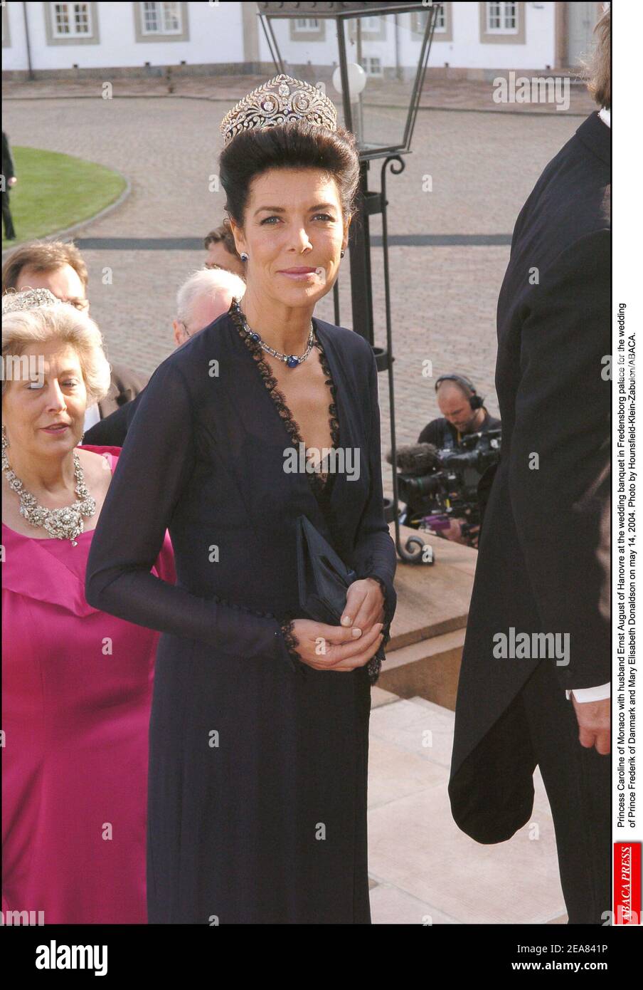 Prinzessin Caroline von Monaco beim Hochzeitsbankett im Schloss