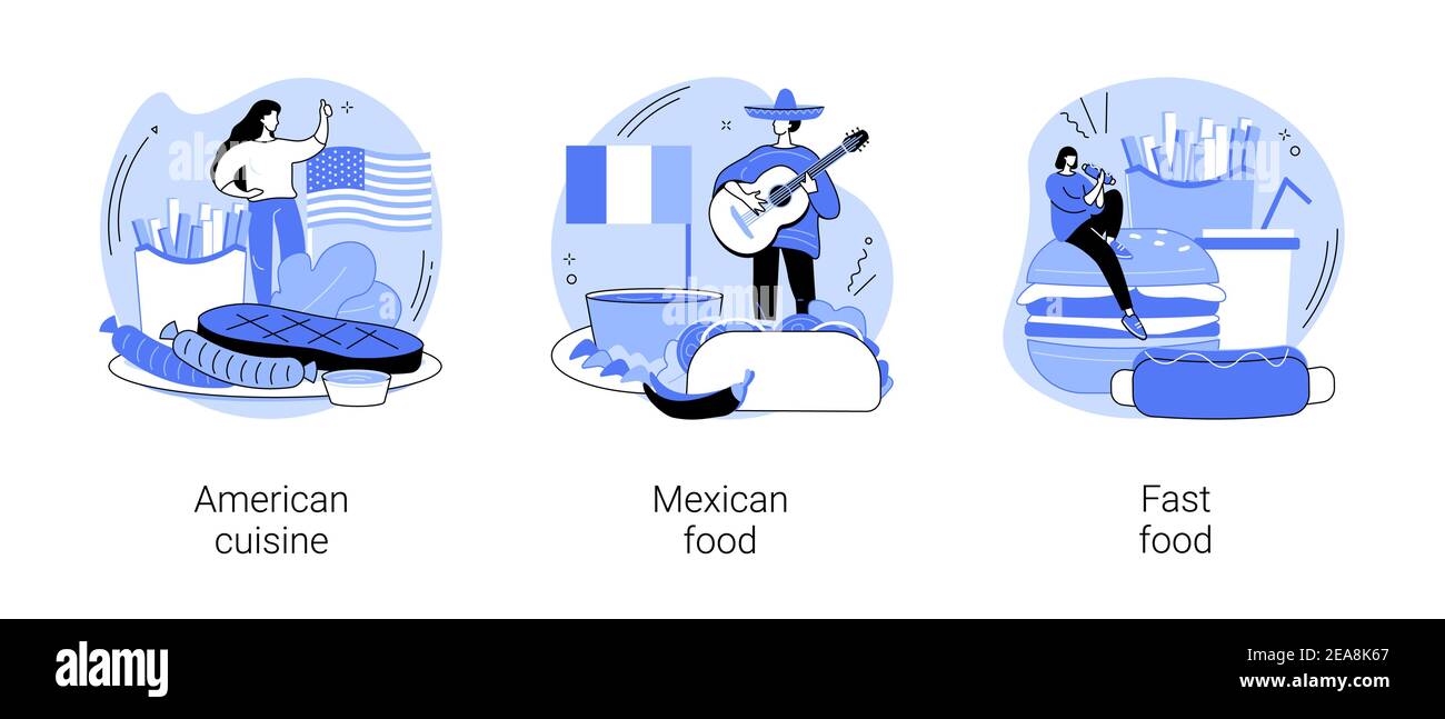 National Cuisine abstrakte Konzept Vektor-Illustrationen. Stock Vektor