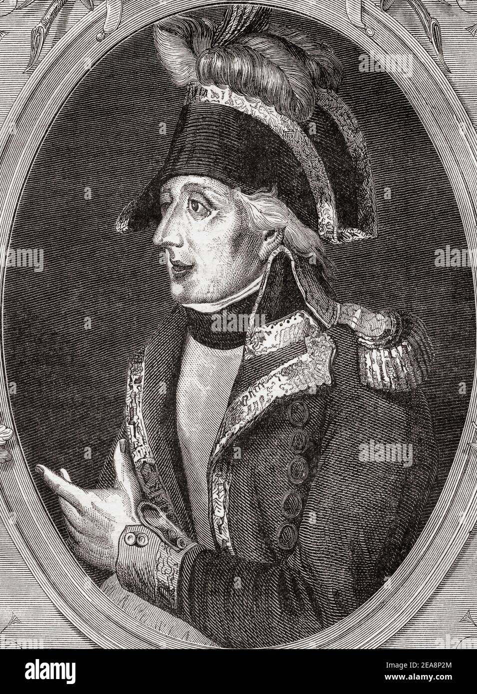 Jacques François Coquille, genannt Dugommier, 1738 -1794. Französisch allgemein. Stockfoto
