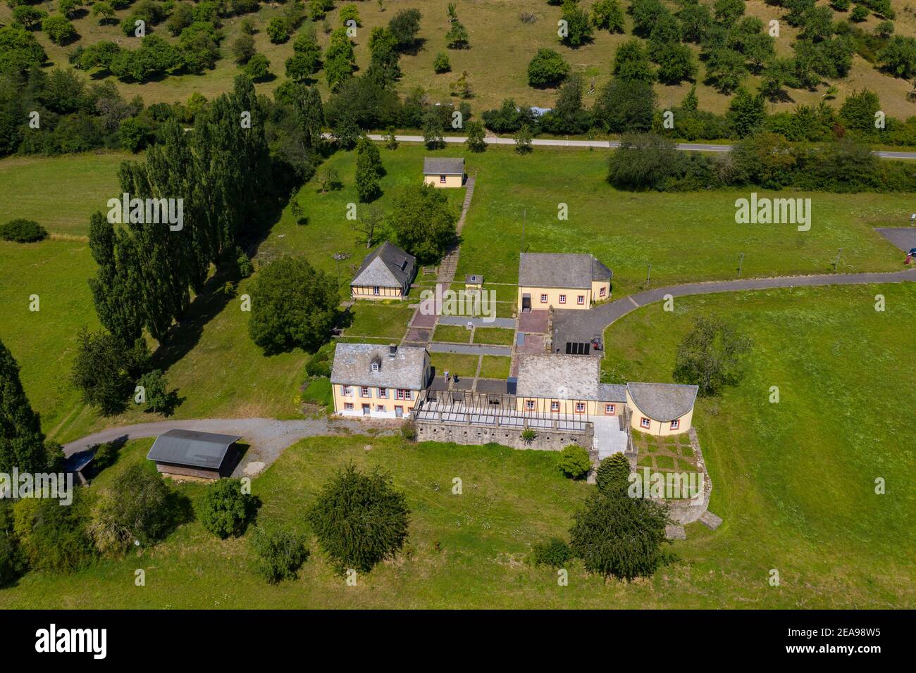 Römische Villa Otrang bei Fließem, Bitburger Land, Eifel, Rheinland-Pfalz, Deutschland Stockfoto