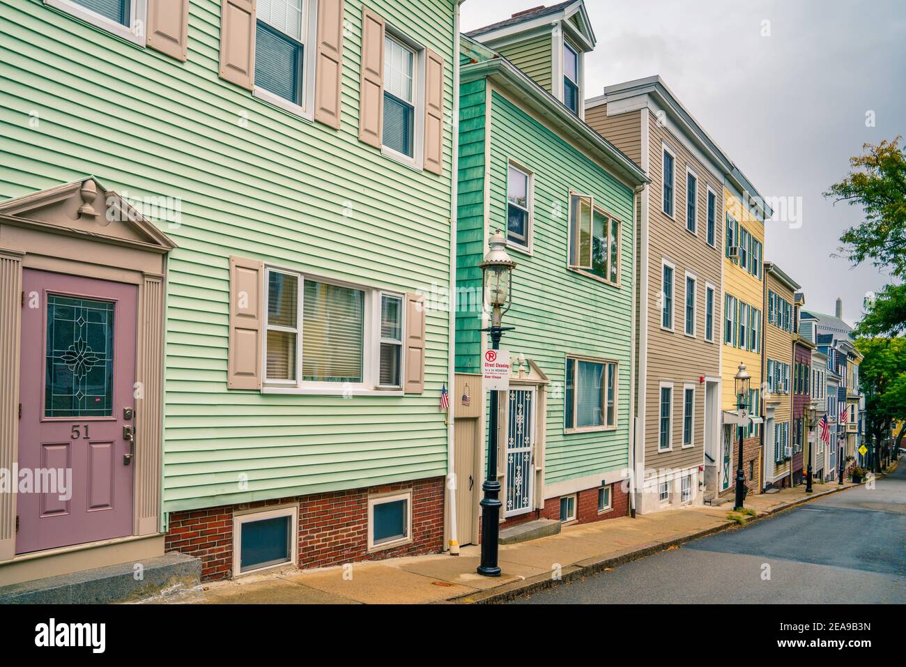 Historisches Bunker Hill Nachbarschaft in Charlestown, Massachusetts Stockfoto