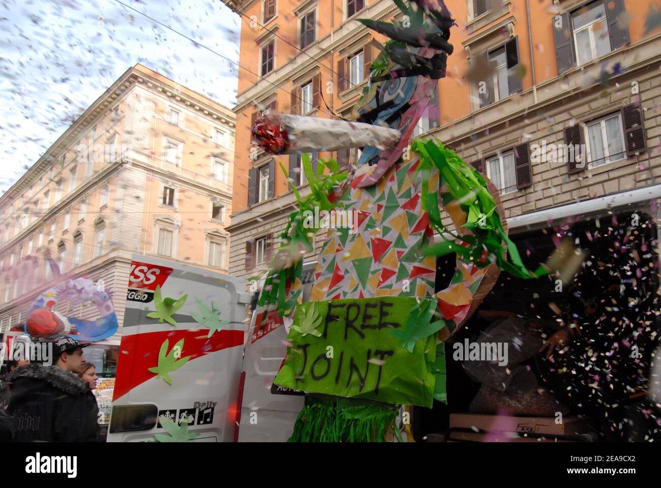 Rom, Italien März 11 2006: Nationale Demonstration für die Liberalisierung der leichten Drogen. ©Andrea Sabbadini Stockfoto