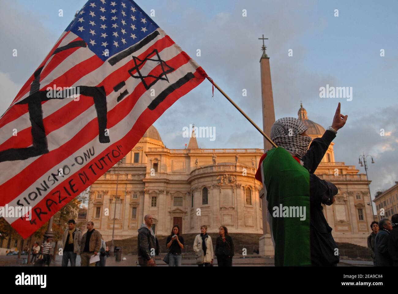 Rom, Italien November 18 2006: Friedensdemonstration in Israel und Palästina. ©Andrea Sabbadini Stockfoto