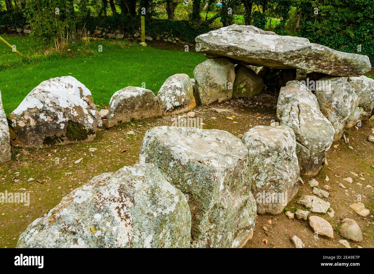 Keilförmige Galerie Grab, Giant's Grab. In Der Nähe Von Proleek Dolmen. Proleek, Ravensdale, County Louth, Irland, Europa Stockfoto
