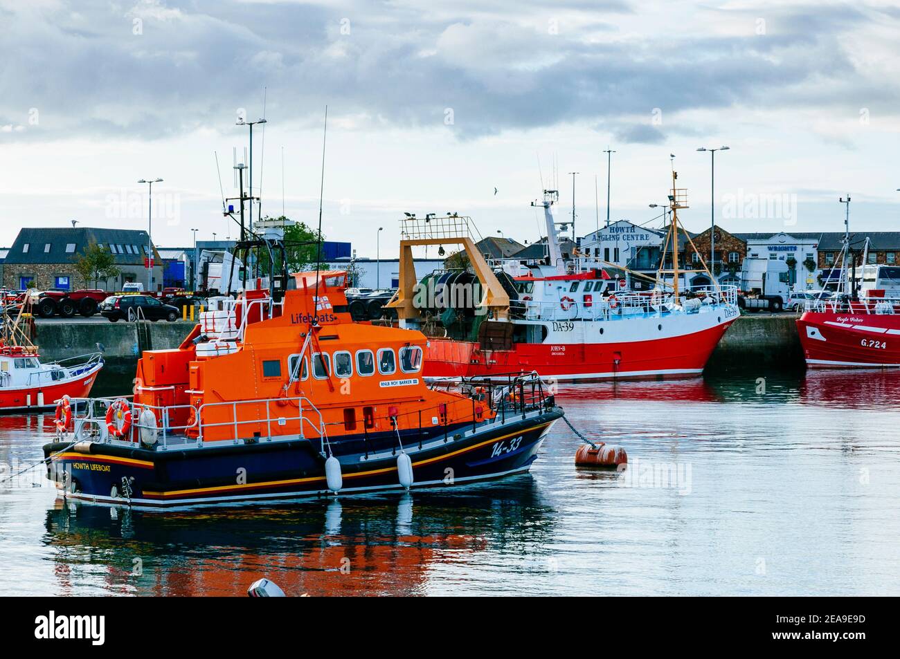 Trent-Klasse Rettungsboot, Howth Fishery Harbour. Howth, County Dublin, Irland, Europa Stockfoto