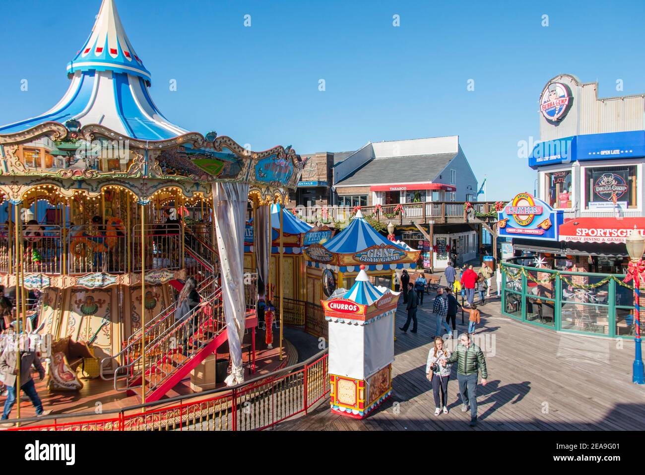 San Francisco Carousel am Pier 39 Stockfoto