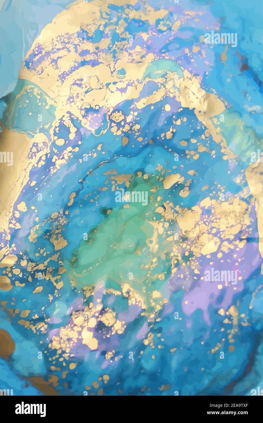 Helle flüssige Tinte, abstrakter Hintergrund Stock Vektor
