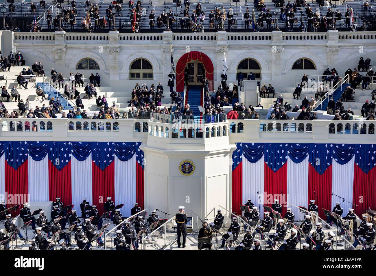 Präsident Joe Biden hält seine Antrittsrede am Mittwoch, 20. Januar 2021, während der Amtseinführung des Präsidenten 59th im US-Kapitol in Washington, D.C. (Offizielles weißes Haus Foto von Chuck Kennedy) Stockfoto