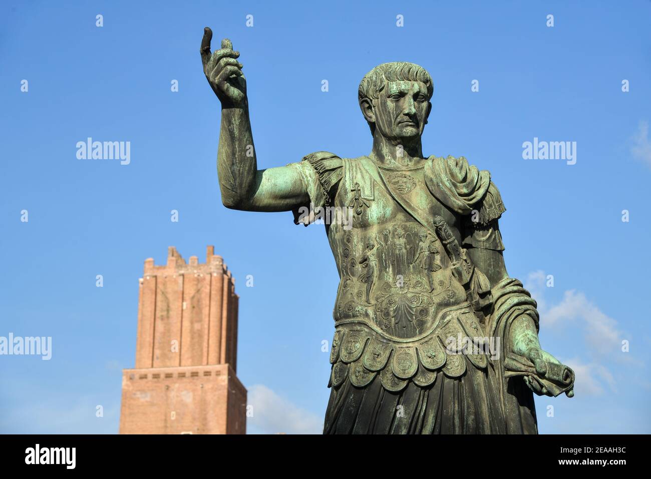 Statue von Ceasar in Rom, Italien Stockfoto