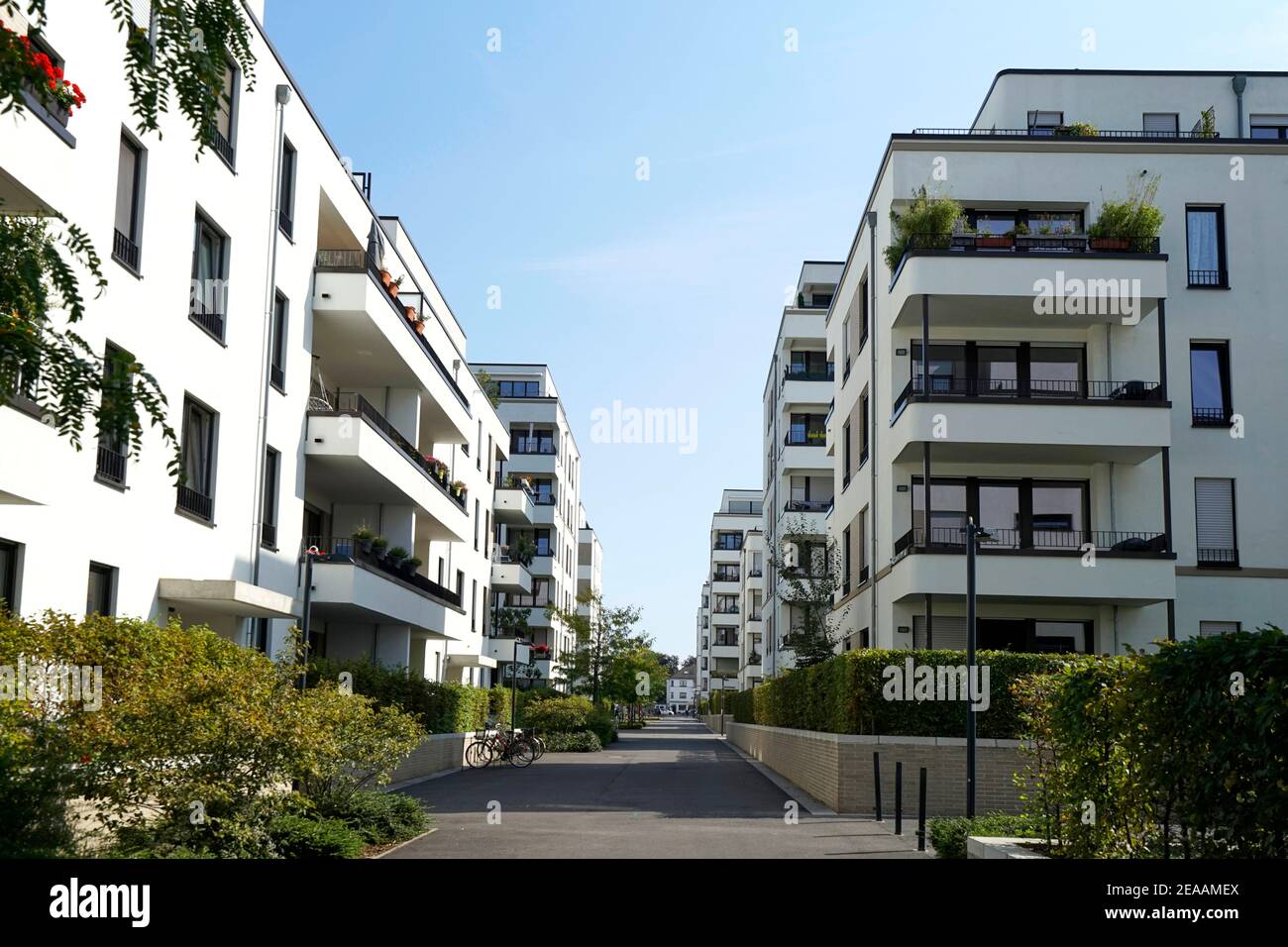 Deutschland, Nordrhein-Westfalen, Köln, moderne Wohnanlage Stockfoto