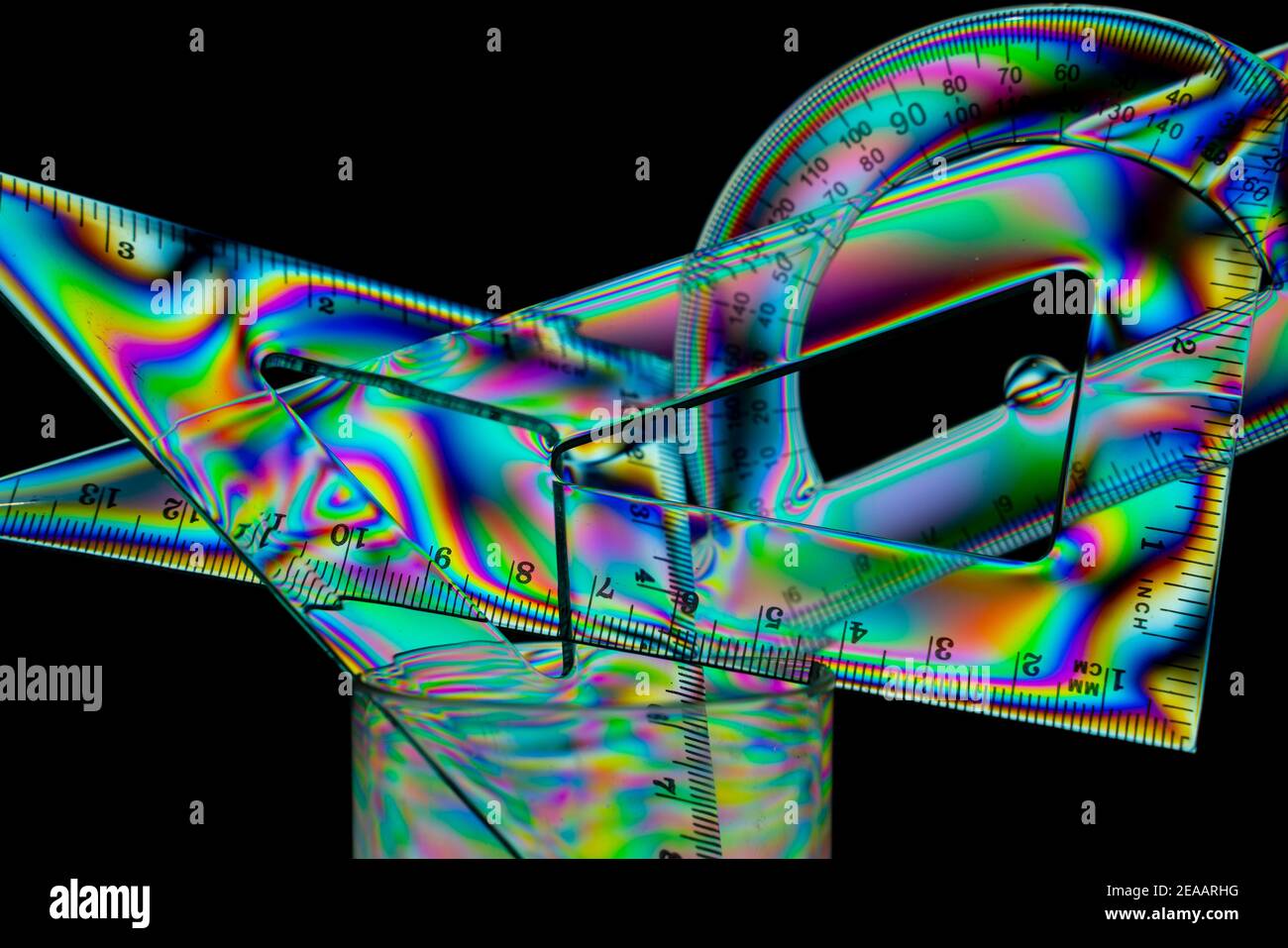 Brechungsgeometriesatz Stockfoto