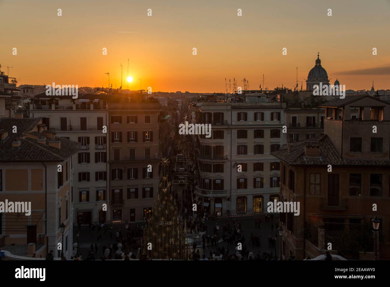 Abendstimmung über Rom Stockfoto