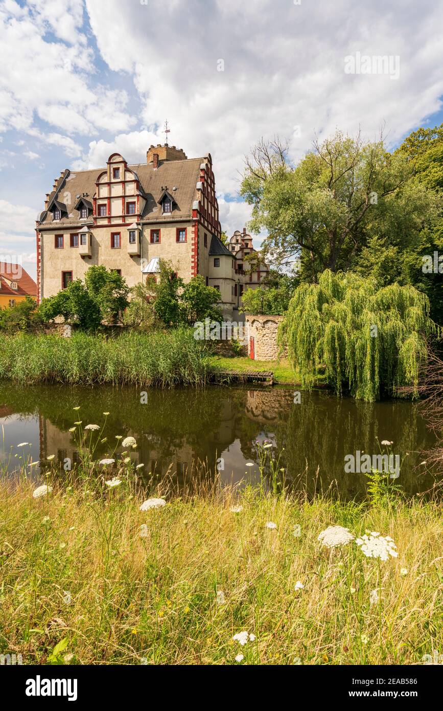 Wasserschloss Windischleuba in Windischleuba, Altenburger Landkreis, Thüringen, Deutschland Stockfoto