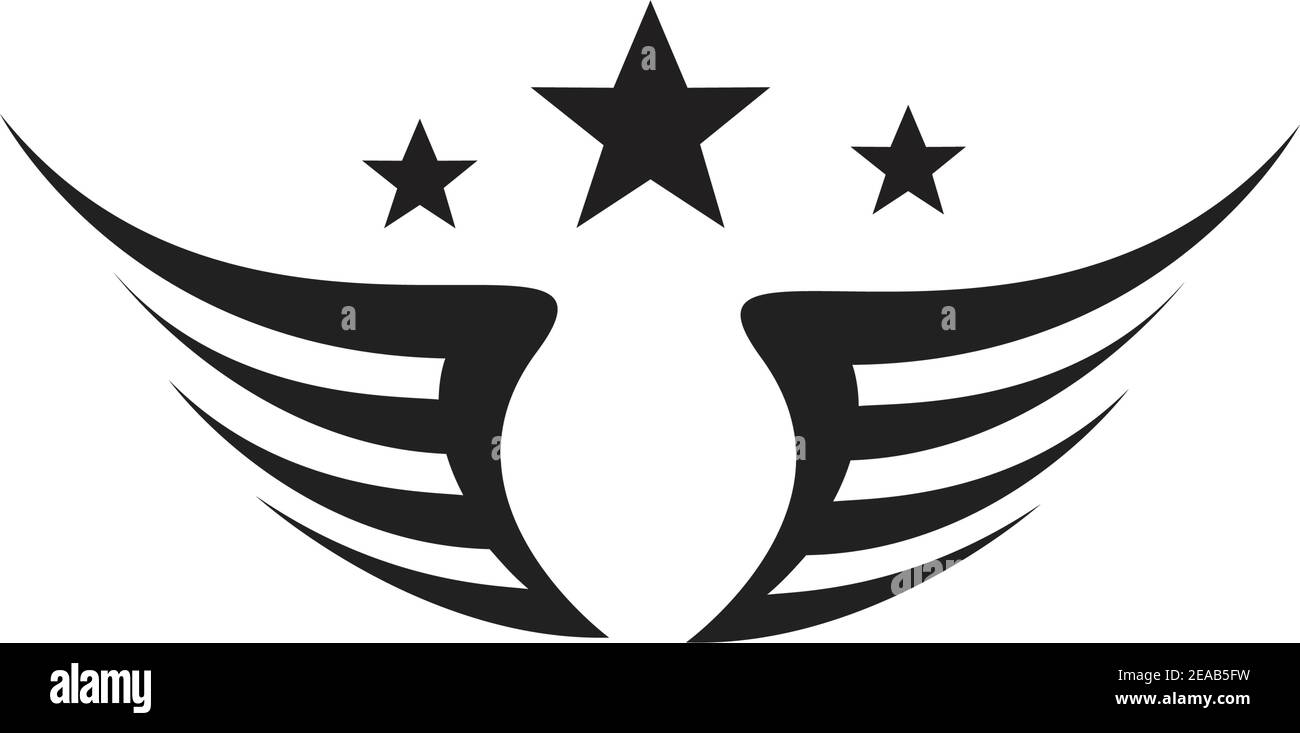 Wing Falcon Logo Template Vector Illustration Design Stock Vektor