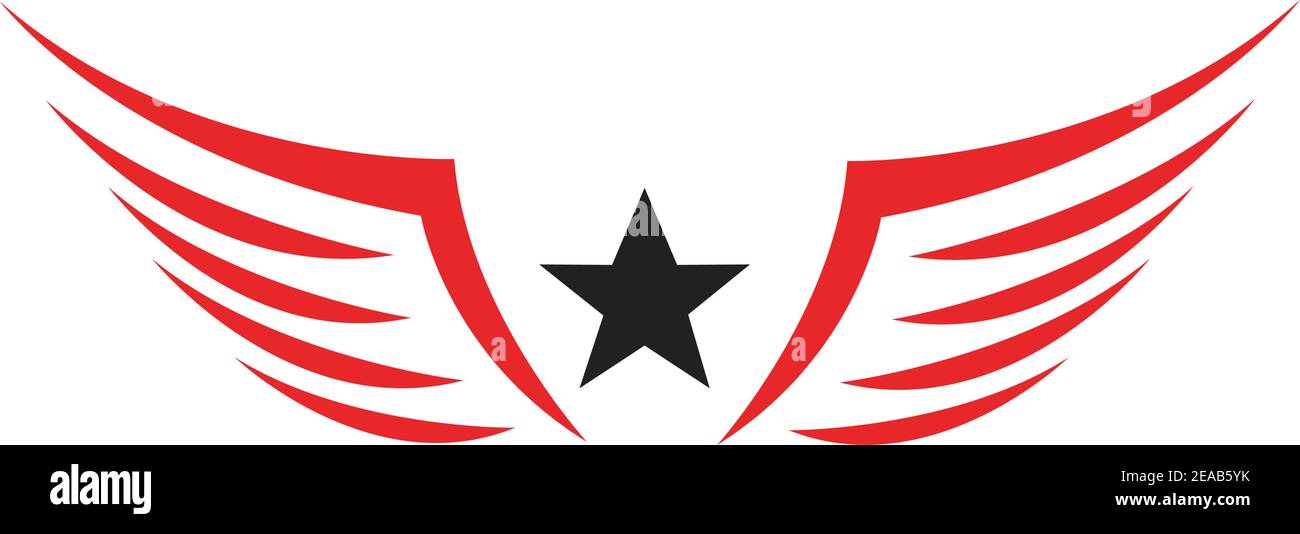 Wing Falcon Logo Template Vector Illustration Design Stock Vektor
