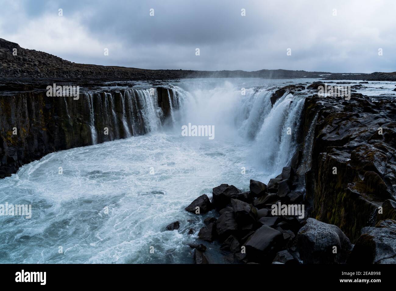 Island, Norðurland eystra, Selfoss, Wasser, Wasserfall, Fluss, Schlucht Stockfoto