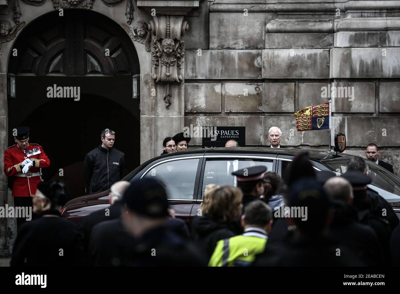 Baronin Margaret Thatchers Beerdigung Stockfoto