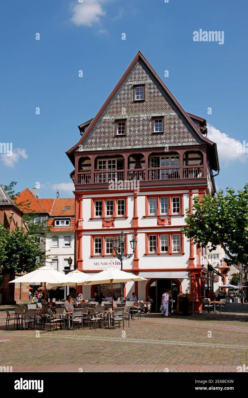 Marktplatz, Altstadt, Weinhaus, Mundus vini, Neustadt an der Weinstraße, Rheinland-Pfalz, Deutschland Stockfoto