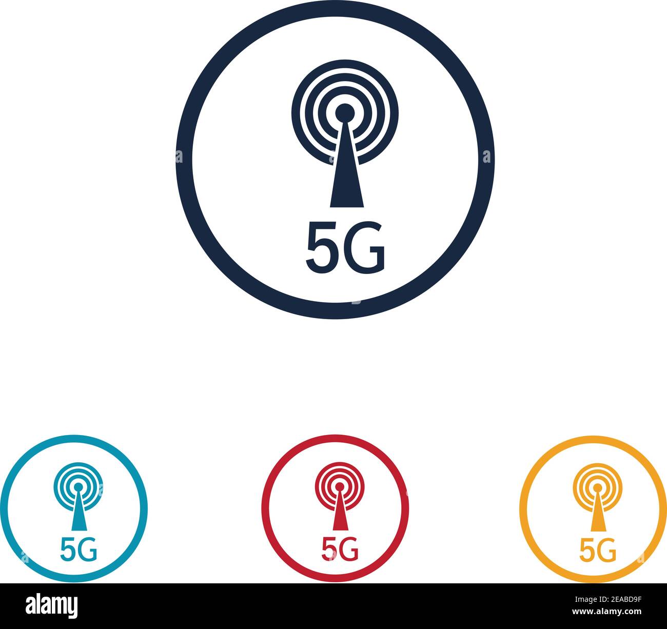 5G Logo Zeichen Vektor VorlagenVektor Technologie Symbol Netzwerk Zeichen 5G Stock Vektor