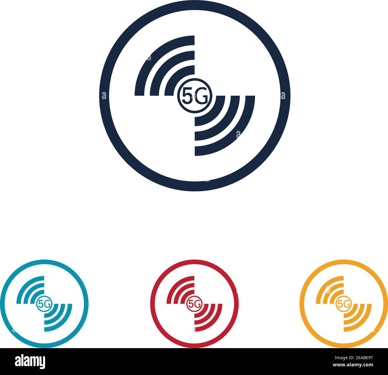 5G Logo Zeichen Vektor VorlagenVektor Technologie Symbol Netzwerk Zeichen 5G Stock Vektor